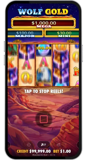 Starting gameplay with manual or automatic spin options
