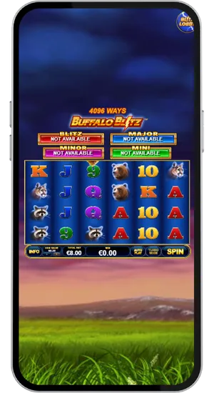 Buffalo Blitz slot base game with 4096 ways to win layout