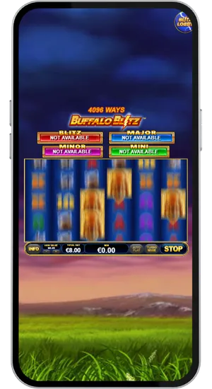 Buffalo Blitz reels in motion showing active gameplay