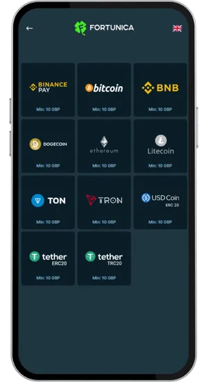 Cryptocurrency deposit payment methods