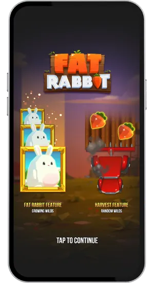 Searching for and launching Fat Rabbit slot game from casino lobby